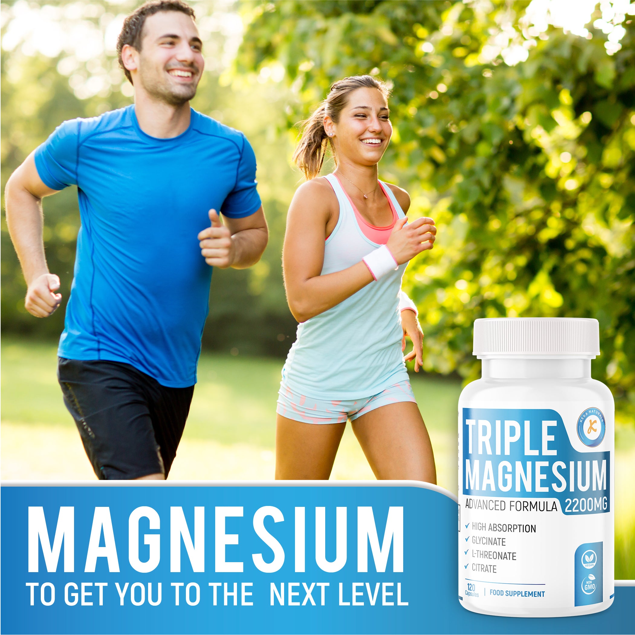 Triple Magnesium 2200mg for the best absorption and great health