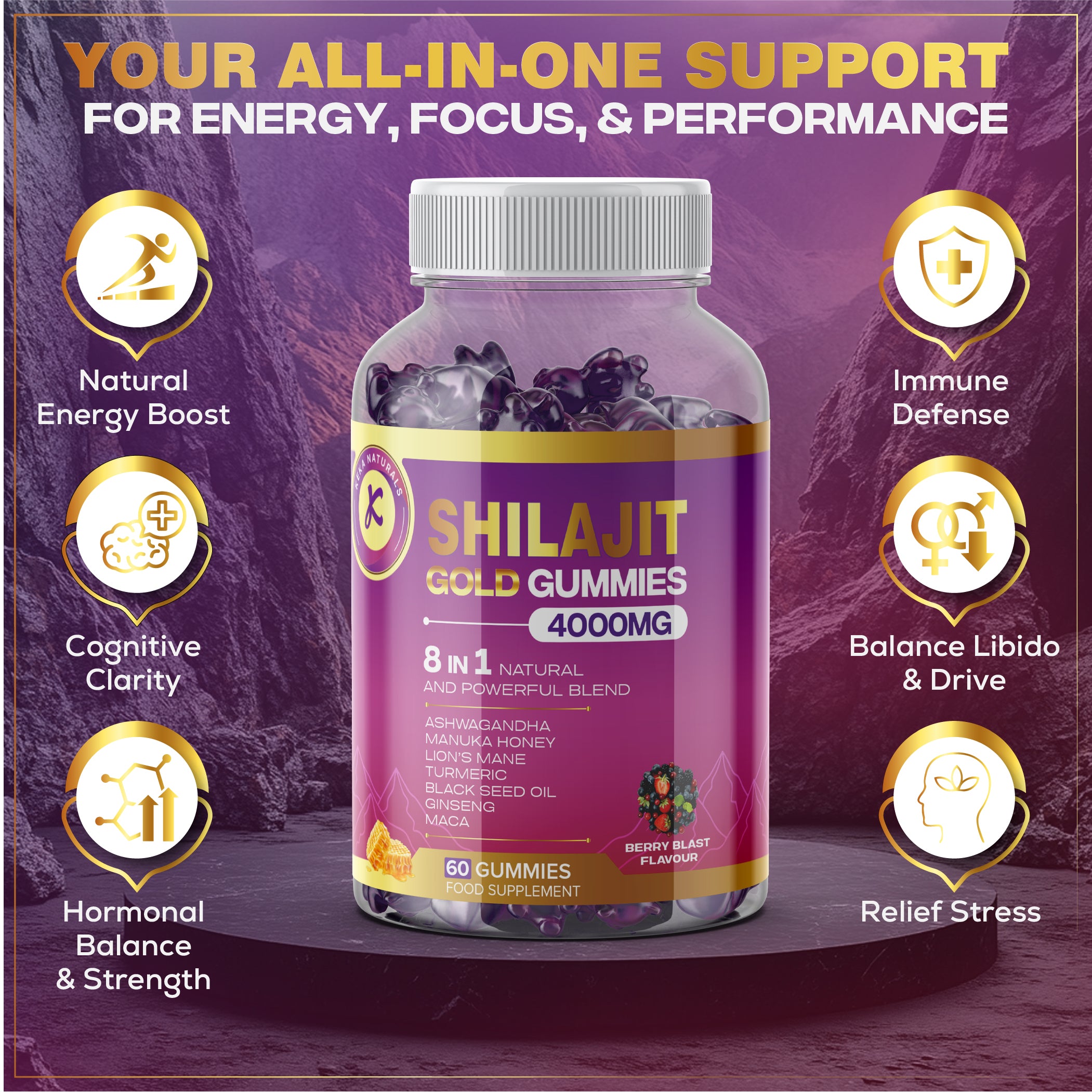 Shilajit Gummies 8 in 1