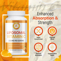 Liposomal Vitamin C 2230mg enhanced absorption and strength 