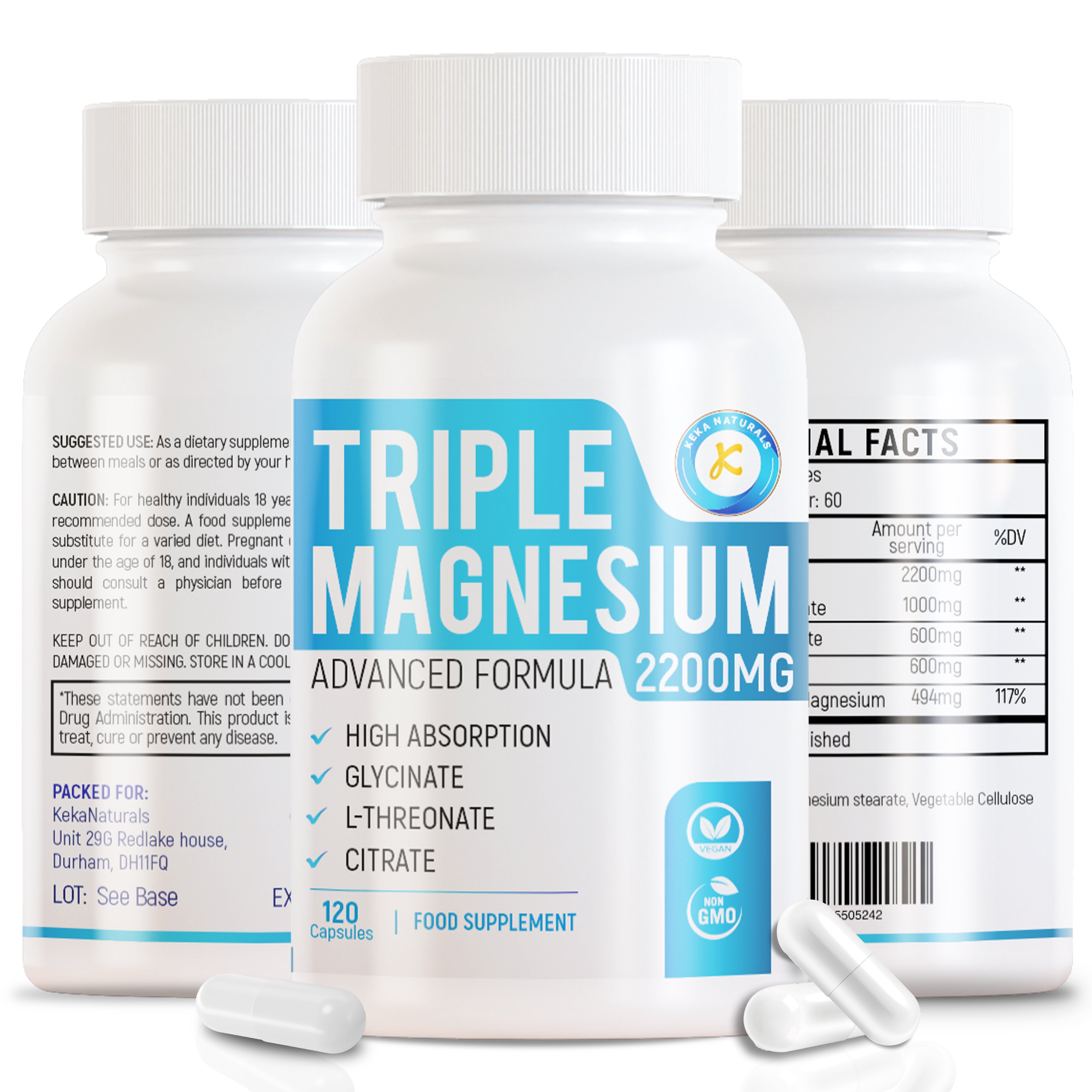 Triple Magnesium 2200mg advanced formula
