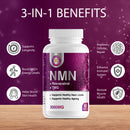 NMN Complex 2000mg with resveratrol and TMG benefits to support longevity improve cellular repair