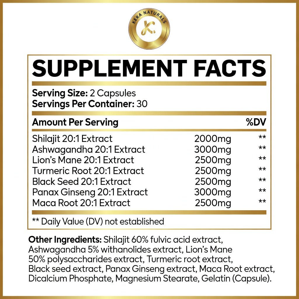 Shilajit Complex KekaNaturals